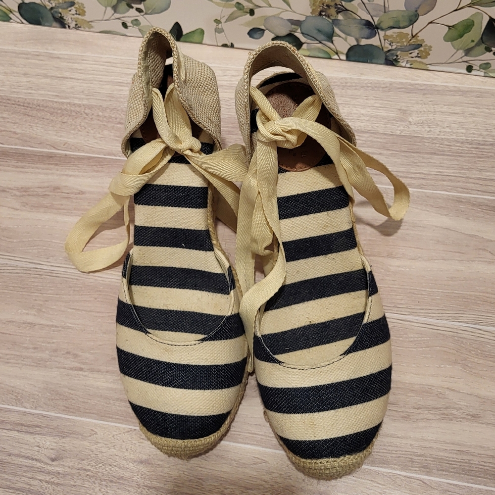 Sonoma Striped Espadrille Wedges